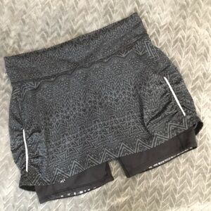 Athleta Black Patterned Women's Athletic Skort S